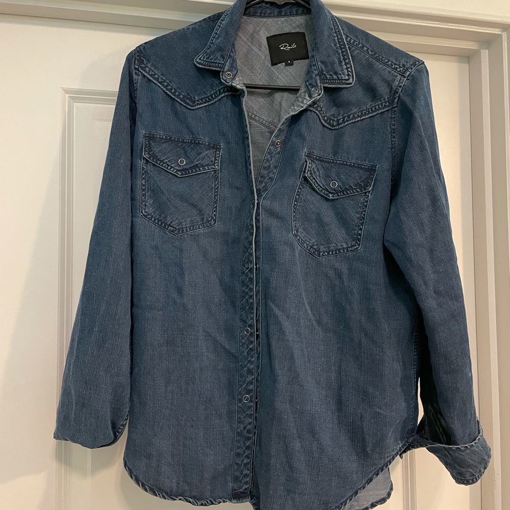 Rails denim button down